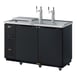 Turbo Air TCB-2SBD-N6 58" Draft Beer Cooler w/ 2 Kegs, 2 Dual-Tap Towers, Black 1 image