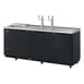 Turbo Air TCB-4SBD-N 90" Draft Beer Cooler w/ 4 Kegs, 2 Dual-Tap Towers, Black 1 image