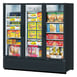 Turbo Air TGF-72SDH-N 78" 3 Glass Door Freezer Merchandiser, White or Black, 62.2 cu. ft. 1 image
