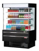 Turbo Air TOM-40MSEW(B)-N 39" Vertical Open Air Merchandiser, Specify Exterior, Self-Contained, 3 Shelves, Night Curtain, 10.4 cu. ft. 1 image