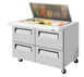 Turbo Air TST-48SD-18-D4-N-FL 48" Mega Top Sandwich/Salad Prep Table w/ 4 Drawers, 18 Pans 1 image