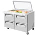 Turbo Air TST-48SD-18-D4-N-GL 48" Mega Top Sandwich/Salad Prep Table w/ 4 Drawers, 18 Pans 1 image