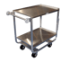 Winholt UC-2-2133SS Stainless Steel 2-Shelf Stocking Utility Cart w/ 500 lbs Per Shelf Capacity 1 image