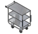 Winholt UC-3-2133SS Stainless Steel 3-Shelf Utility Cart w/ 500 lbs Per Shelf Capacity 1 image