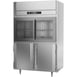 Victory DRSA-2D-S1-HD-HC 52" Two Section Reach-In Refrigerator w/ 2 Sliding Glass & 2 Swing Solid Half Doors, Aluminum Interior, 45 cu. ft. 3 image