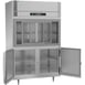 Victory DRSA-2D-S1-HD-HC 52" Two Section Reach-In Refrigerator w/ 2 Sliding Glass & 2 Swing Solid Half Doors, Aluminum Interior, 45 cu. ft. 4 image