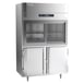 Victory DRSA-2D-S1-HD-HC 52" Two Section Reach-In Refrigerator w/ 2 Sliding Glass & 2 Swing Solid Half Doors, Aluminum Interior, 45 cu. ft. 1 image