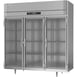 Victory RSA-3D-S1-G-HC 78" Three Section Reach-In Refrigerator w/ 3 Glass Swing Full Doors, Aluminum Interior, 68 cu. ft. 1 image