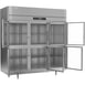 Victory RSA-3D-S1-HG-HC 78" Three Section Reach-In Refrigerator w/ 6 Glass Swing Half Doors, Aluminum Interior, 68 cu. ft. 4 image