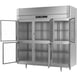 Victory RSA-3D-S1-HG-HC 78" Three Section Reach-In Refrigerator w/ 6 Glass Swing Half Doors, Aluminum Interior, 68 cu. ft. 5 image