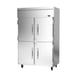 Victory VERSA-2D-HD-HC 52" Two Section Reach-In Refrigerator w/ 4 Solid Half Doors, Aluminum Interior, Electronic Control, 45.2 cu. ft. 3 image