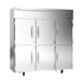 Victory VERSA-3D-HD-HC 78" Three Section Reach-In Refrigerator w/ 6 Solid Half Doors, Aluminum Interior, 71.5 cu. ft. 1 image
