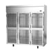 Victory VERSA-3D-HG-HC 78" Three Section Reach-In Refrigerator w/ 6 Glass Half Doors, Aluminum Interior, 71.5 cu. ft. 3 image