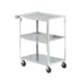 Vollrath 97121 Stainless Steel 3 Shelf Utility Cart w/ 300 lb Capacity - 30-1/2" x 18-1/2" x 32" 1 image