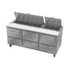 Victory VSPD72HC-18-6 72" Three Section Sandwich / Salad Prep Table w/ 6 Drawers, 18 Pans 3 image
