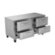 Victory VUFD60HC-4 60" 2-Section Undercounter Freezer w/ 4 Drawers, 14.4 cu. ft. 4 image