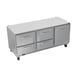 Victory VURD72HC-4 72" 3-Section Undercounter Refrigerator w/ 1 Solid Door & 4 Drawers 1 image