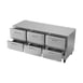 Victory VURD72HC-6 72" 3-Section Undercounter Refrigerator w/ 6 Drawers, 18 cu ft 5 image