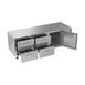 Victory VURD93HC-4 93" 3-Section Undercounter Refrigerator w/ 1 Solid Door & 4 Drawers 4 image
