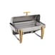 Winco 101A Virtuoso Series Full-Size Stackable Rectangular Chafer w/ 8 Qt., Roll-Top Cover 2 image