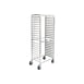 Winco AWRS-20BK 20 Pan Aluminum Mobile Side Load Bun / Sheet Pan Rack, Assembled, 650 lb. Capacity 1 image