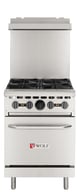 Wolf WX24-4BN 24" Natural Gas Restaurant Range w/ (4) Open Burners, (1) Standard Oven, 142,000 BTU 1 image