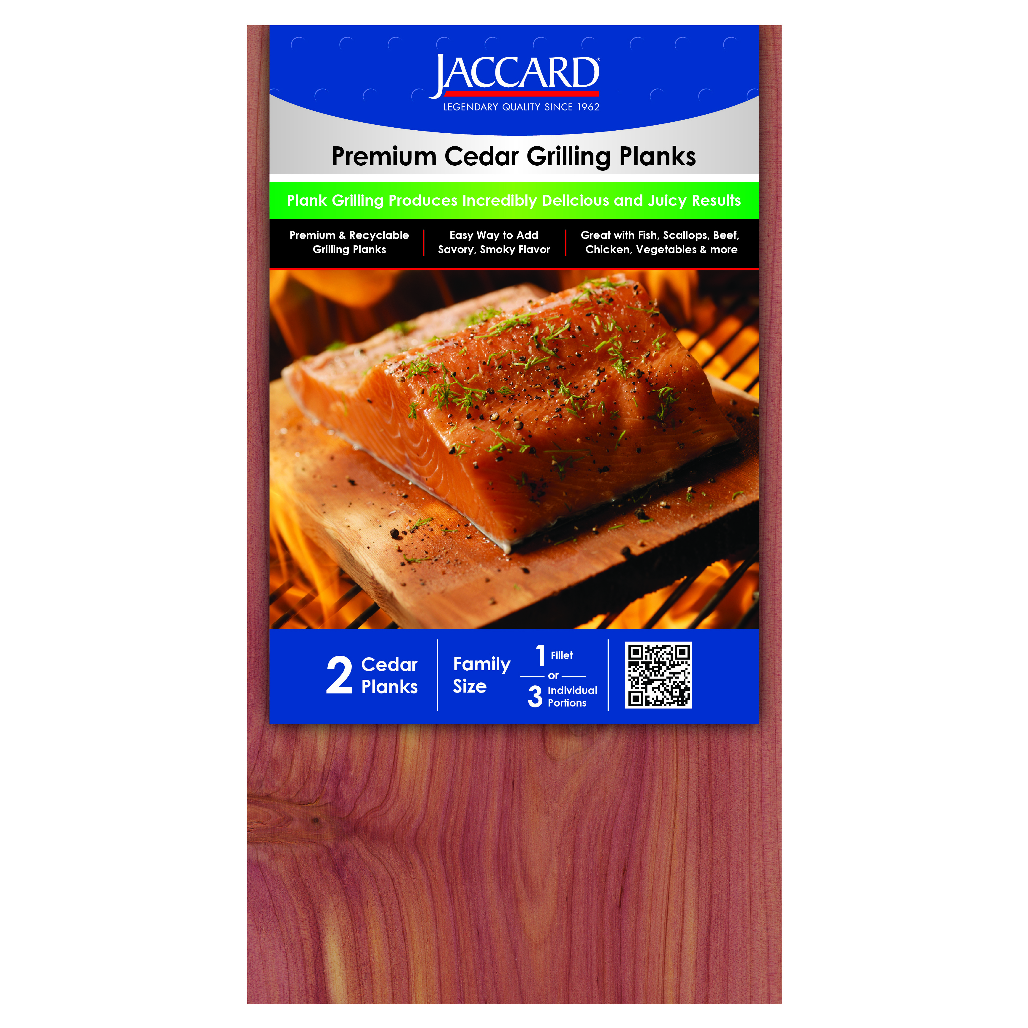 Jaccard Premium Cedar Grilling Planks, Large