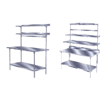 Advance Tabco SWT-132, 132" Stainless Steel Table Mounted Pot Rack / Utensil Rack w/ 18 Hooks, Semi-Circular