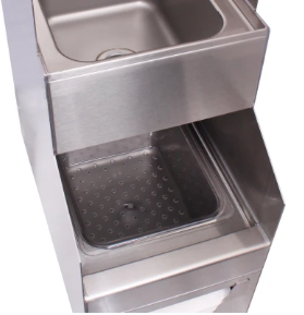 Glastender FS12 Fusion Hand & Wet Waste Sink,FS12, Chef's Deal