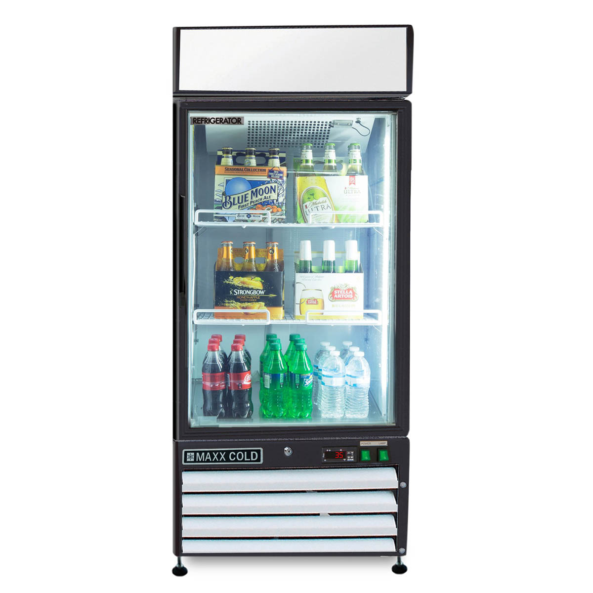 Maxximum GLASS DOOR MERCHANDISER | 12 Cu Ft REFRIGERATOR