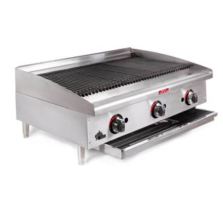 StarMax 6136RCBF High performance 40,000 BTU H-style cast iron burner for each 12-inch (305 mm) of width,Chef's Deal
