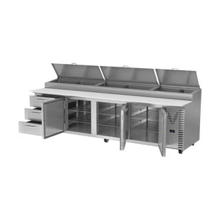 Victory VPPD119HC-3 Pizza Prep Table With Drawers, Chef's Deal