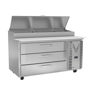 Victory VPPD60HC-3 Pizza Prep Table With Drawers, Chef's Deal