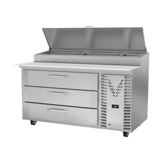 Victory VPPD60HC-3 Pizza Prep Table With Drawers, Chef's Deal