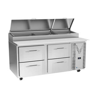 Victory VPPD67HC-4 Pizza Prep Table With Drawers, Chef's Deal