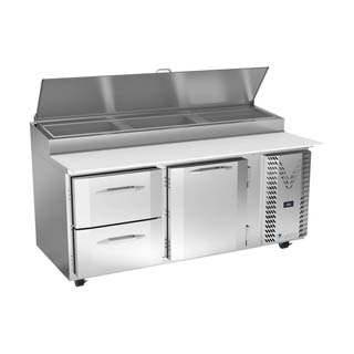 Victory VPPD72HC-2 Pizza Prep Table With Drawers, Chef's Deal