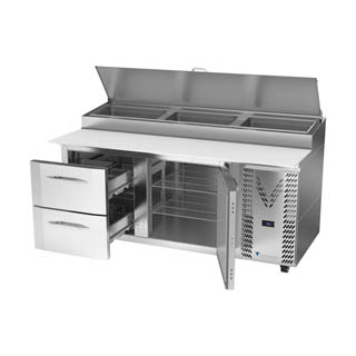 Victory VPPD72HC-2 Pizza Prep Table With Drawers, Chef's Deal