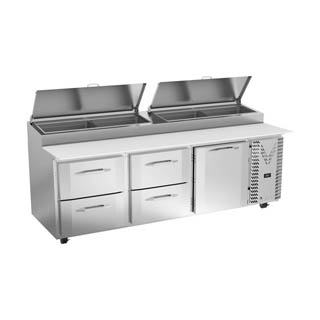 Victory VPPD93HC-4 Pizza Prep Table With Drawers, Chef's Deal