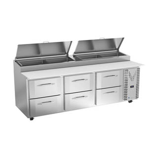Victory VPPD93HC-6 Pizza Prep Table With Drawers, Chef's Deal
