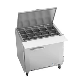 Victory VSP36HC-15B Sandwich Prep Prep Big Top Refrigerator, Chef's Deal