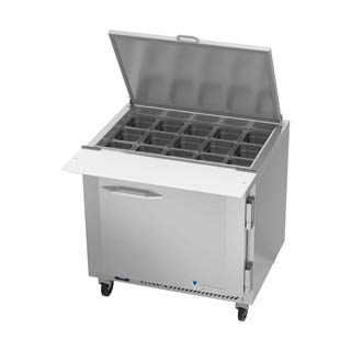 Victory VSP36HC-15B Sandwich Prep Prep Big Top Refrigerator, Chef's Deal