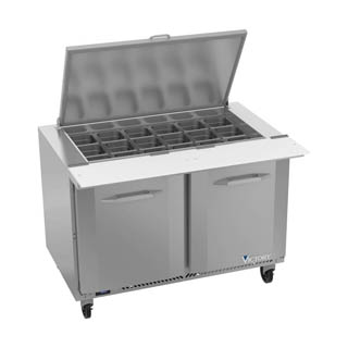Victory VSP48HC-18B Sandwich Prep Prep Big Top Refrigerator, Chef's Deal
