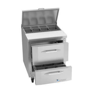 Victory VSPD27HC-08-2 Sandwich Prep Refrigerator With Drawers, Chef's Deal