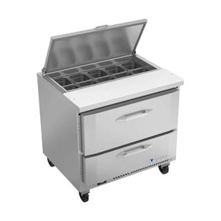 Victory VSPD36HC-10-2 Sandwich Prep Refrigerator With Drawers, Chef's Deal