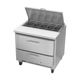 Victory VSPD36HC-10-2 Sandwich Prep Refrigerator With Drawers, Chef's Deal