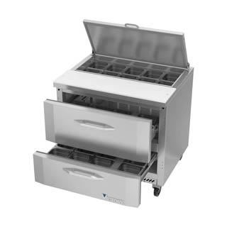 Victory VSPD36HC-10-2 Sandwich Prep Refrigerator With Drawers, Chef's Deal