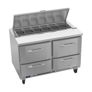 Victory VSPD48HC-12-4 Sandwich Prep Refrigerator With Drawers, Chef's Deal
