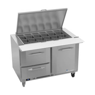 Victory VSPD48HC-18B-2 Sandwich Prep Refrigerator With Drawers, Chef's Deal