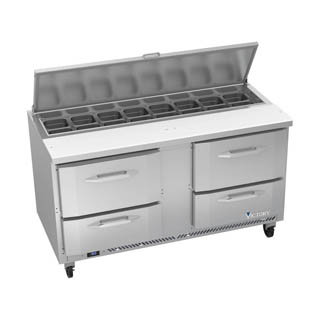 Victory VSPD60HC-16-4 Sandwich Prep Refrigerator With Drawers, Chef's Deal
