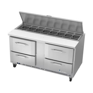 Victory VSPD60HC-16-4 Sandwich Prep Refrigerator With Drawers, Chef's Deal